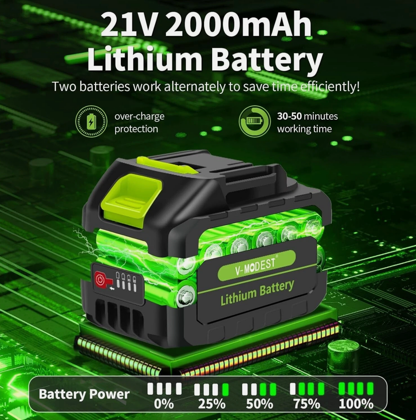Cordless Stick Water Transfer Pump with 2 Batteries