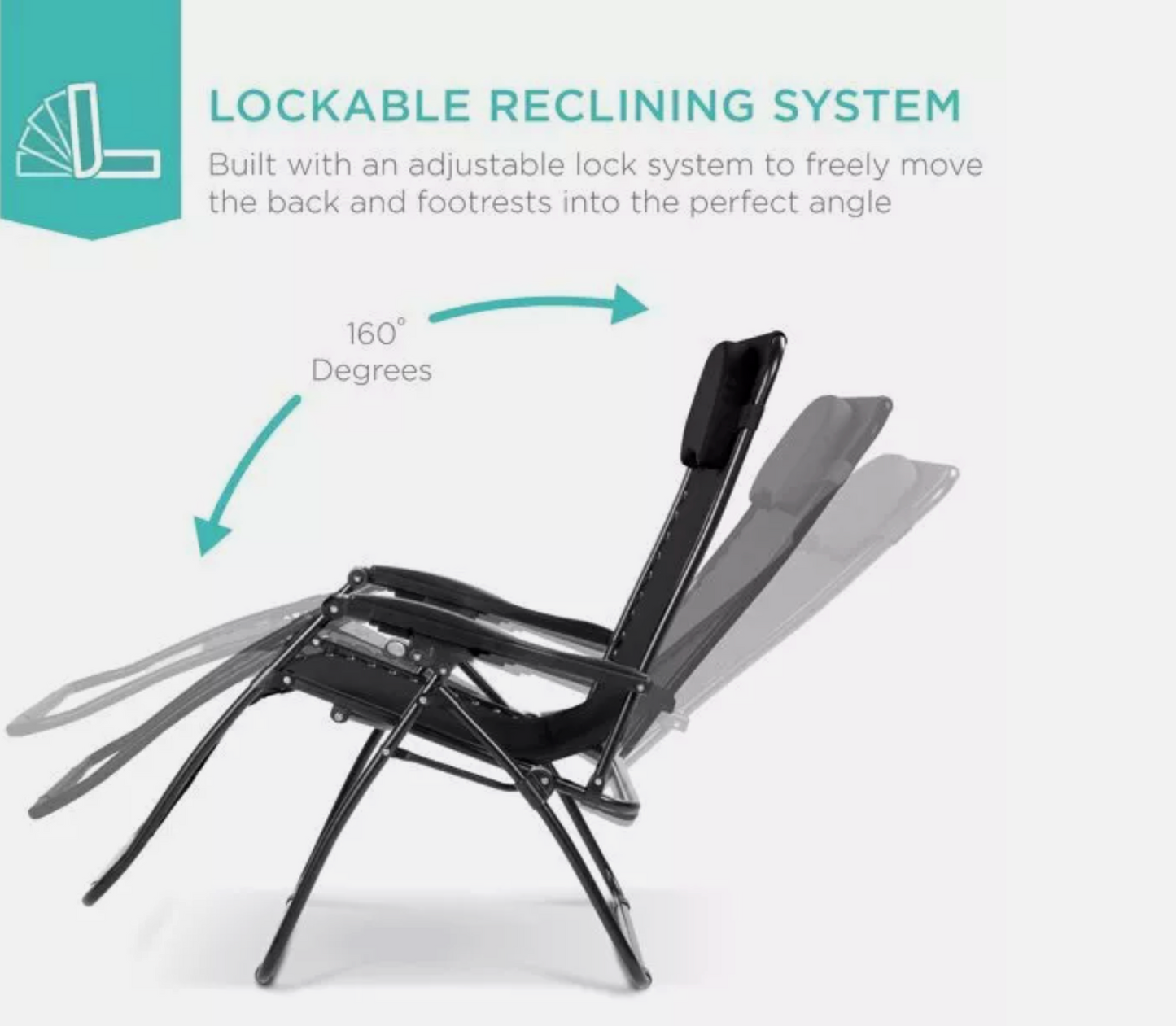 Zero Gravity Chair, Folding Outdoor Patio Lounge Recliner w/ Cup Holder