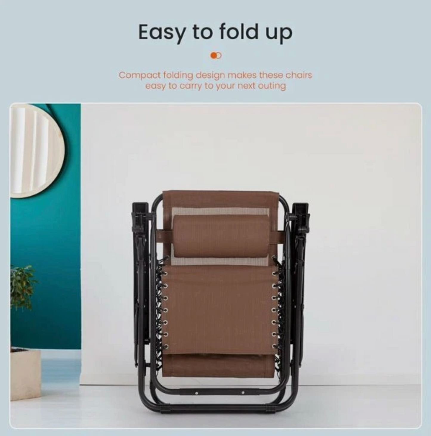 Zero Gravity Chair, Folding Outdoor Patio Lounge Recliner w/ Cup Holder
