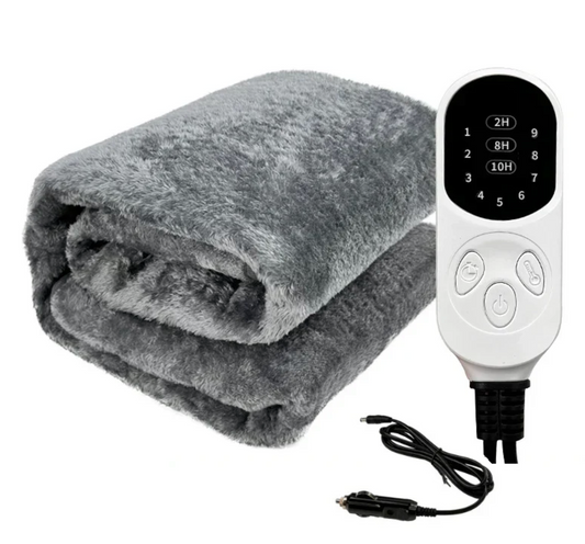 CozyDrive Electric Blanket: Washable 12V Heated Travel Blanket for Car, SUV, and Truck with Timer & Temp Control