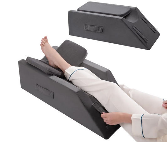 Leg Elevation Pillows , Rest and Sleeping, Foam Wedge Pillow to Elevate Foot with Three Handles and Insert Pad