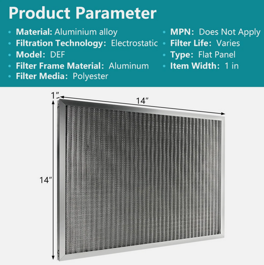 Permanent Washable Electrostatic Furnace Ac Air Filter Dust Filter Replacement