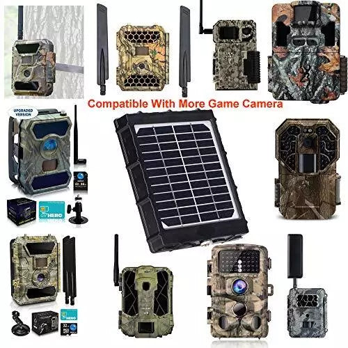 Solar Panel Kit 12V/6V/9V with 8000mAH Rechargeable Lithium Battery, Outdoor Waterproof for All Wildlife Cameras, Game & Trail Cameras | BL8000