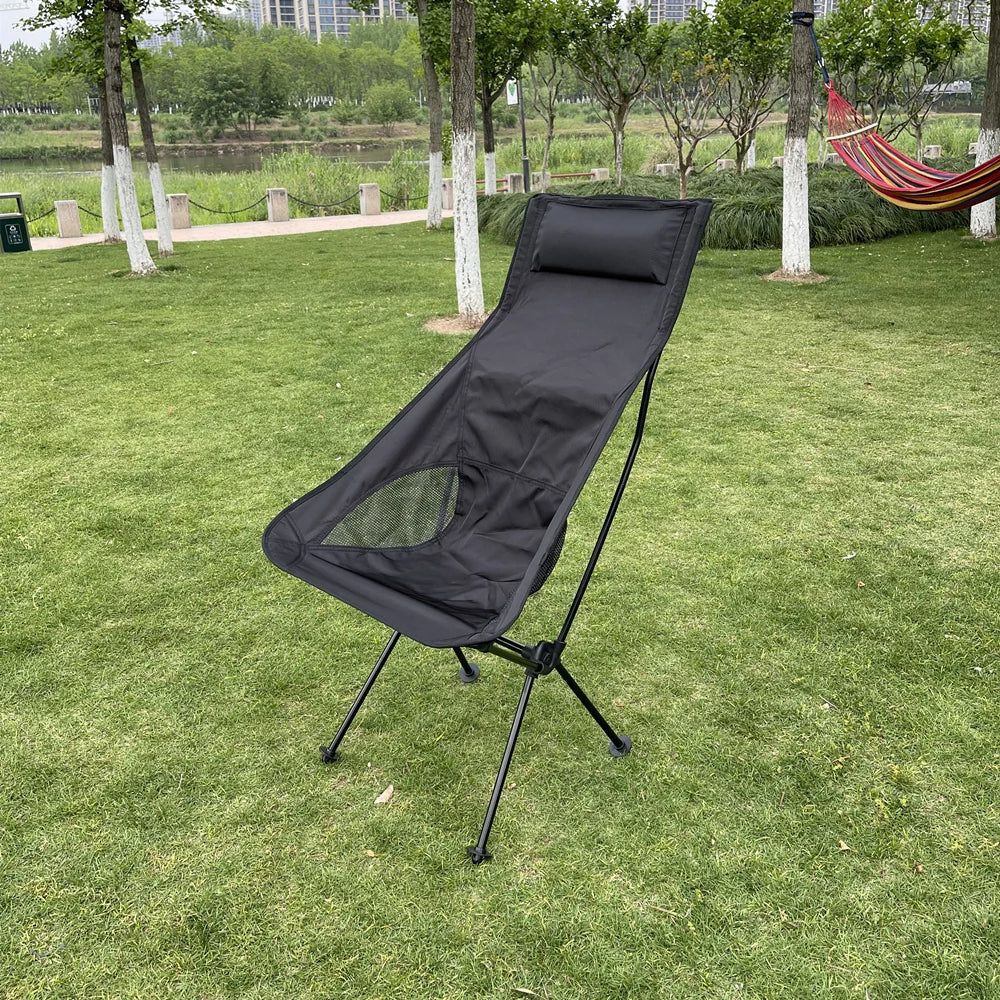 Portable Folding Camping Chair - Oxford Cloth Seat for Fishing, BBQ, Picnic, Beach or Festival Outdoor Adventures