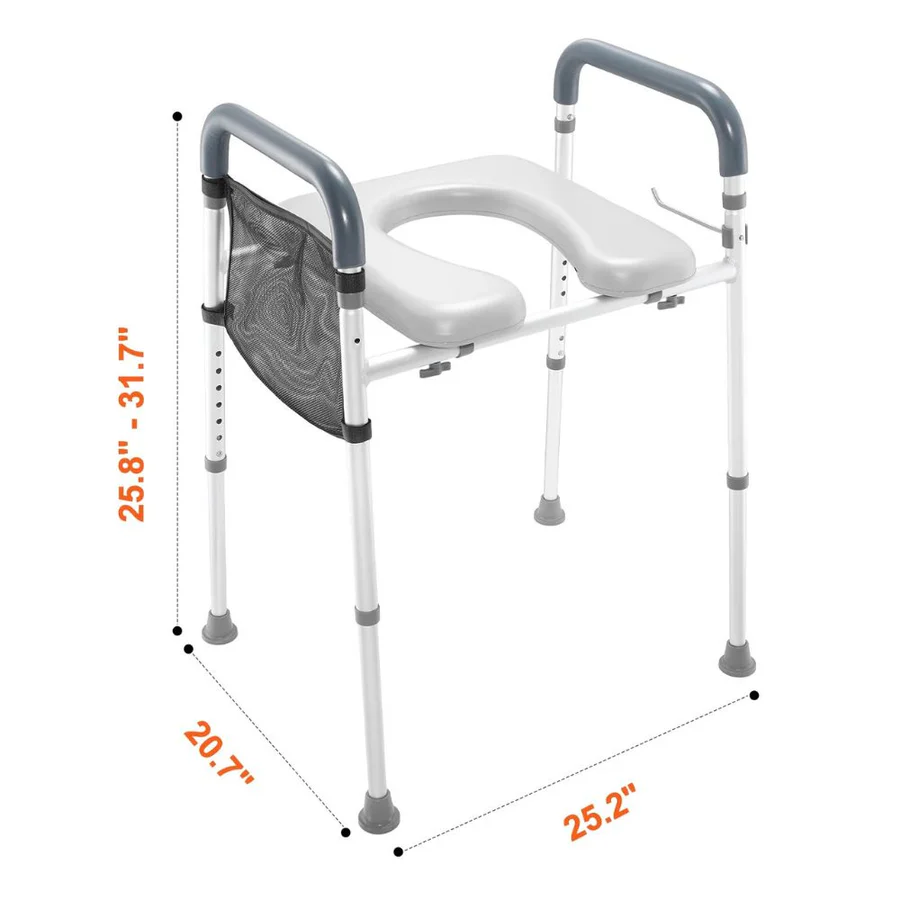 Sturdy Raised Toilet Seat Riser with Handles