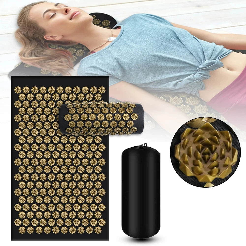 Acupressure Yoga Mat with Massage Pillow