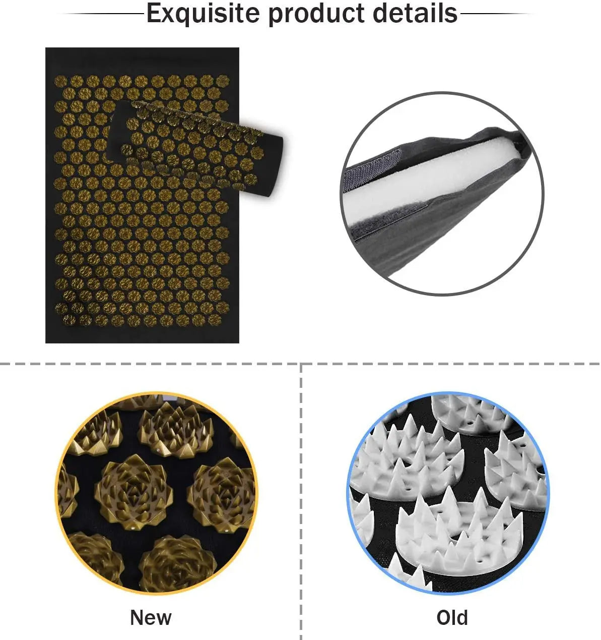 Acupressure Yoga Mat with Massage Pillow