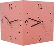10 inch Double Sided Wall Clocks Corner Wall Clock Square for Living Room Office