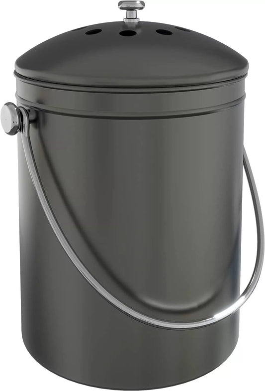Compost Bin with Lid and 1.3 Gallon Compose Spare Charcoal Filter Utopia Kitchen