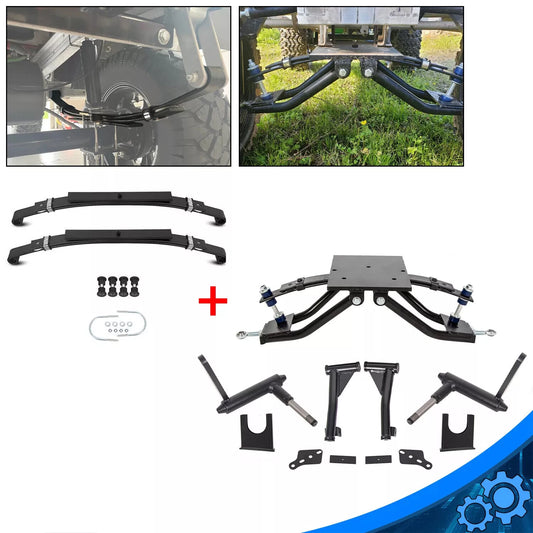 For 1982-2003 Club Car DS Golf Cart 6" Double A-Arm Lift Kit & Rear Leaf Springs