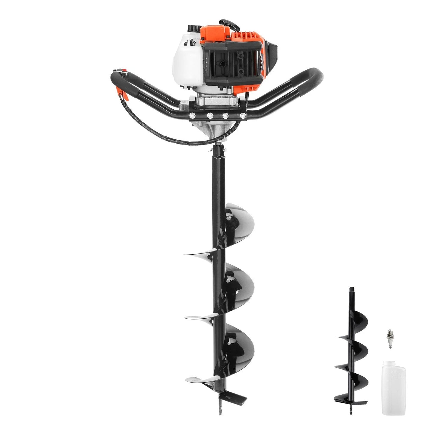 Post Hole Digger 43cc Gas Powered Earth Digger with 8" Auger Drill Bit