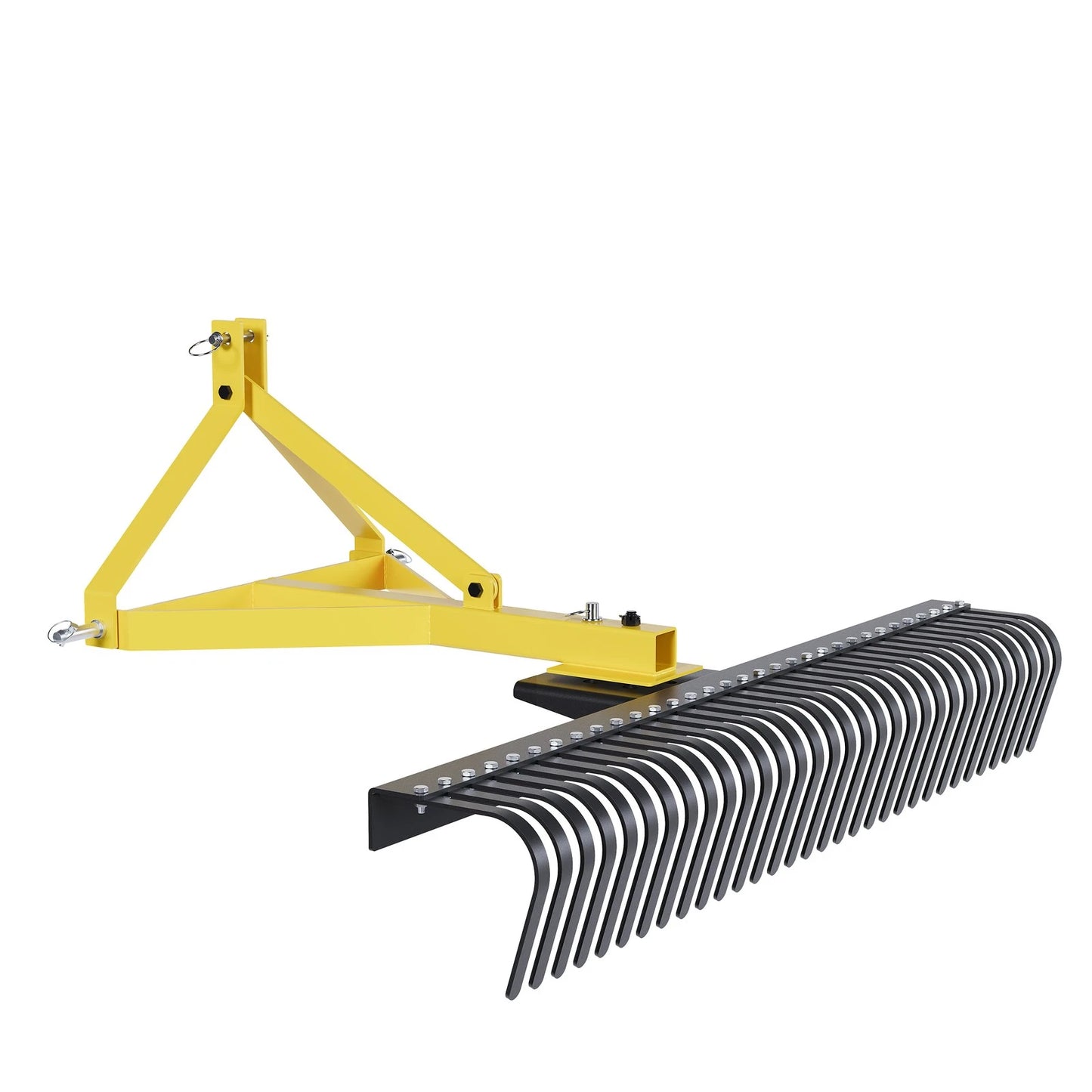 3 Pt 60'' Landscape Rock Rake Soil Gravel Lawn for Cat 1 Campact Tractor Heavy