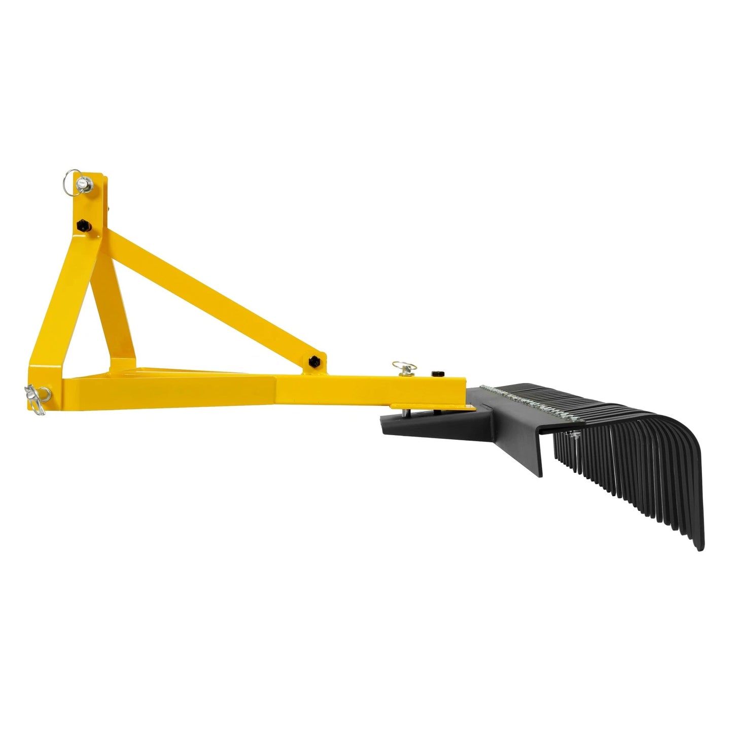 3 Pt 60'' Landscape Rock Rake Soil Gravel Lawn for Cat 1 Campact Tractor Heavy