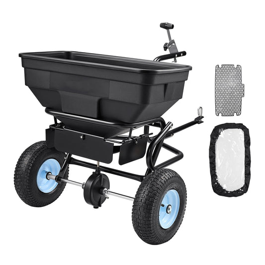 Tow-Behind Broadcast Spreader 130LB 15 Setting 0-9.8 ft Spreading Width for Seed