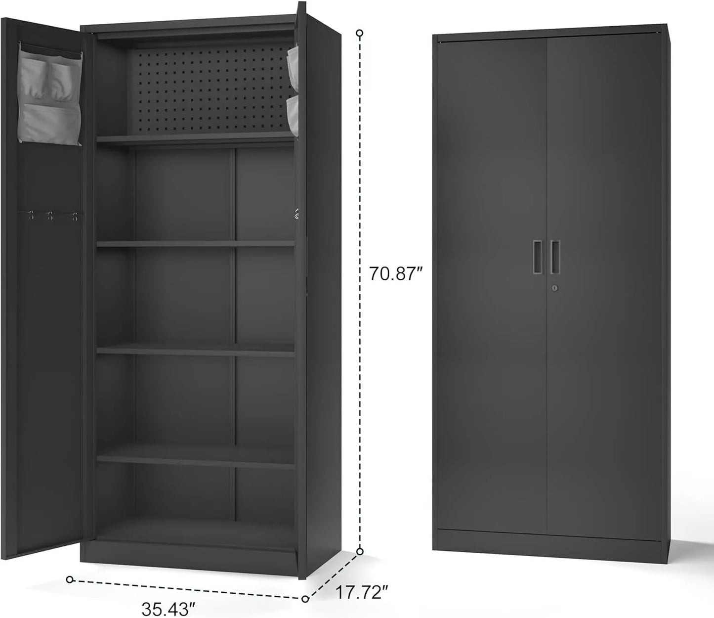 Metal Garage Storage Cabinet with Locking Doors,Metal Tool Cabinet