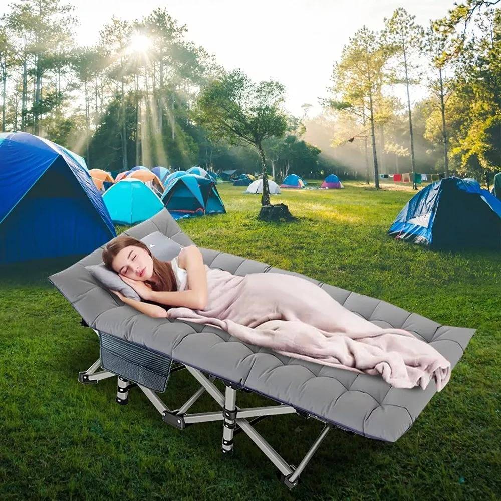 Compact Folding Cot with Built-In Mattress – Perfect for Travel & Guests