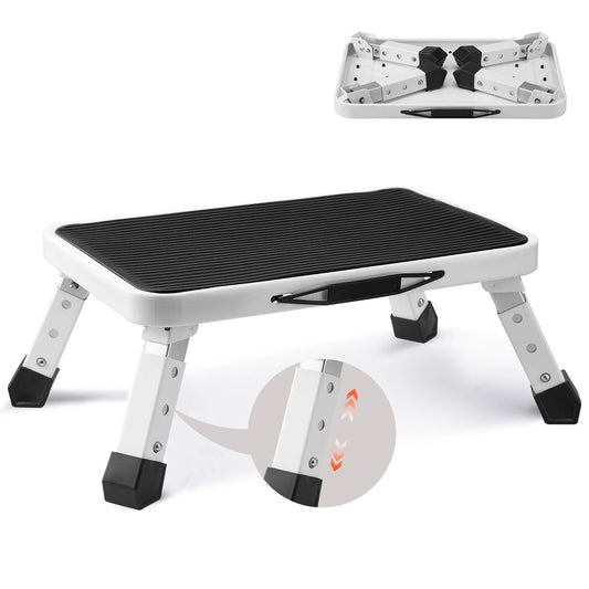 Step Stool Ladder Foldable 3 Adjustable Height Max Load 330lbs for Home