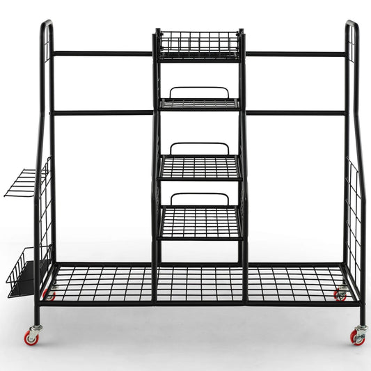 Golf Bag Storage Organizer, Heavy Duty Metal Double Golf Bag Storage Rack