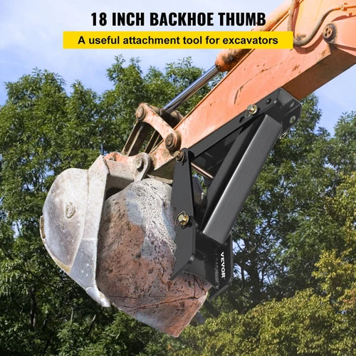 18" Backhoe Thumb 1/2" Steel Plate Excavator Universal Claw for Tractor