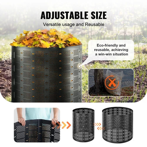 Garden Compost Bin 220 Gal/1000 L Outdoor Compost Bin Easy to Setup