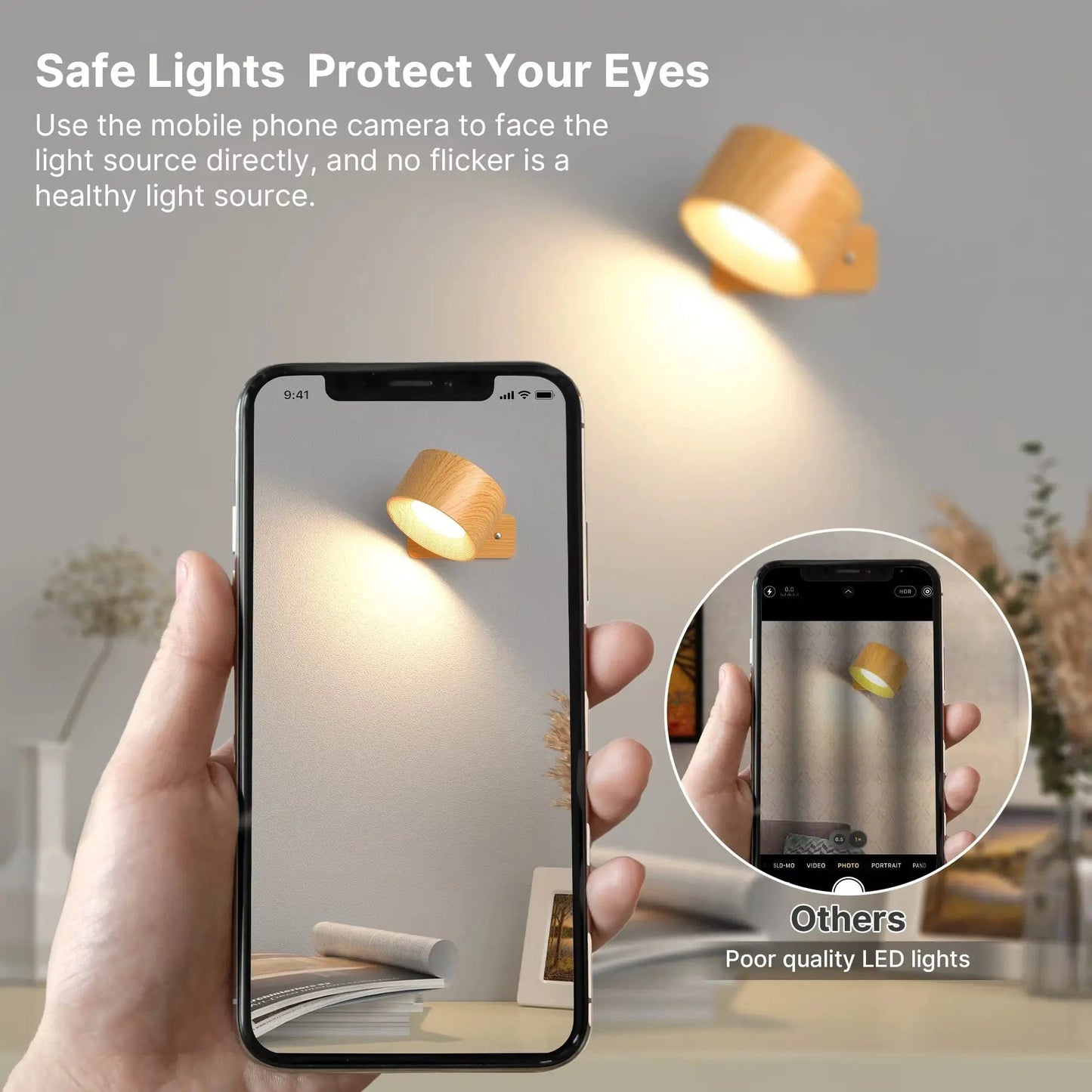 Battery Operated Wall Light - Rechargeable Wall Light - Ambilume