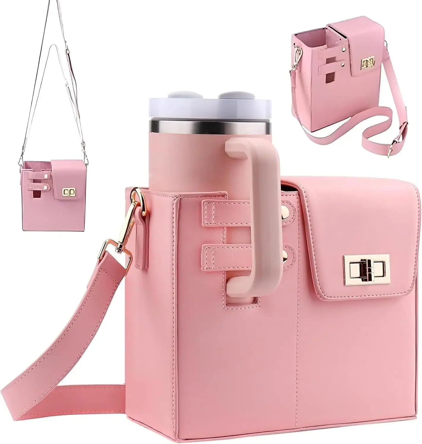 Waterproof Leather Tumbler Bag – Sleek, Adjustable & Built for Outdoor Adventures