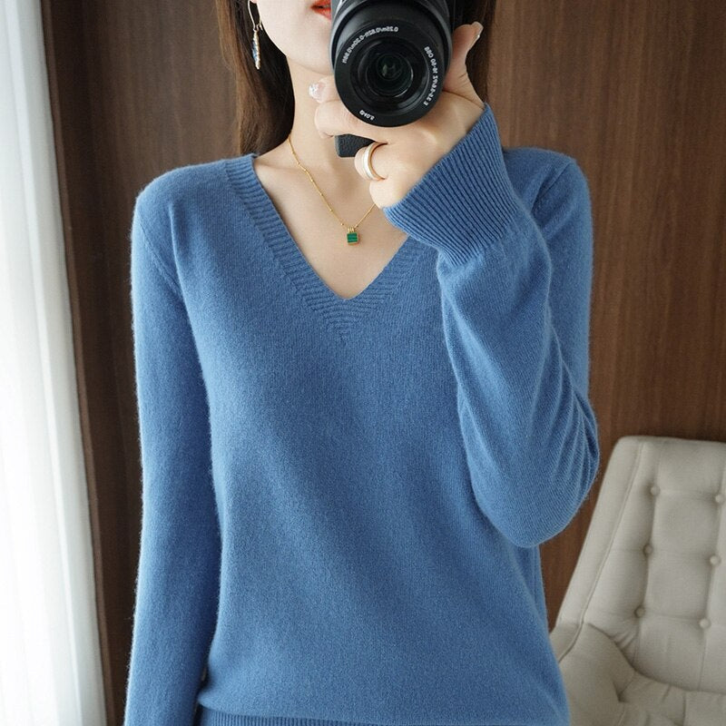 Cashmere V-neck | Zersly™
