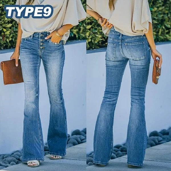 Flared Jeans with Flowers | Zersly™