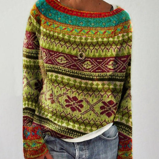 Vintage winter knit sweater | Zersly™